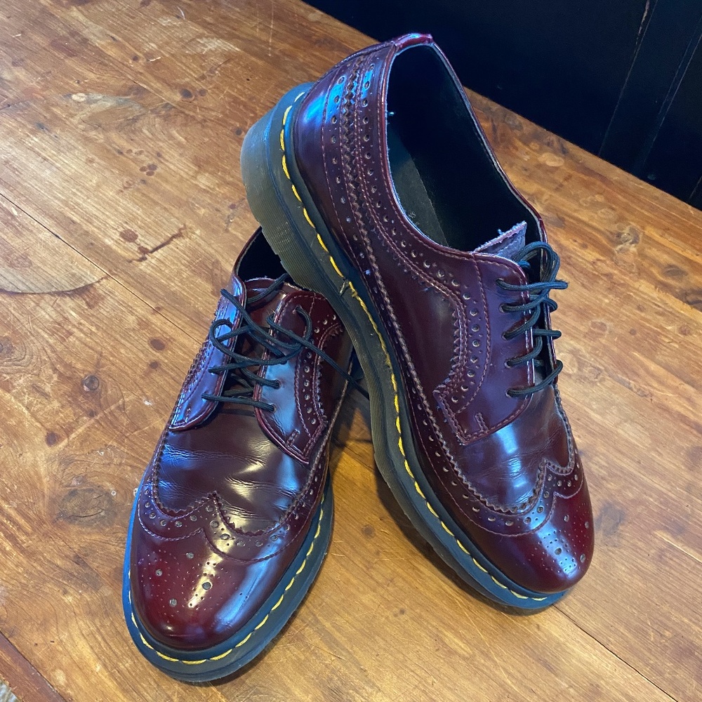 Dark Red Dr. Martens Oxfords
